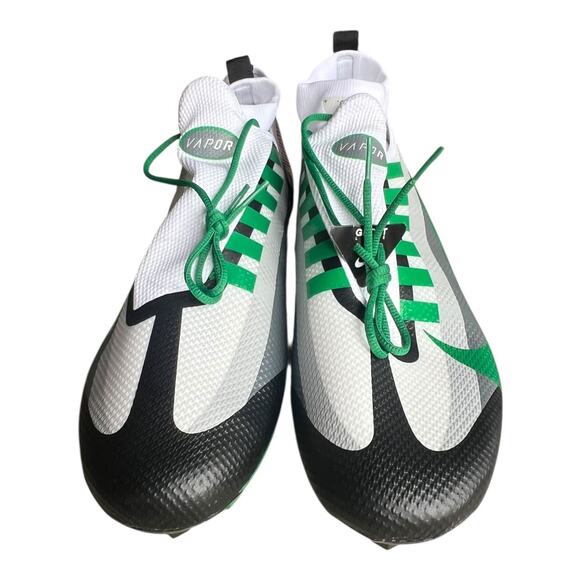 Nike Vapor Edge Pro 360 TB Black Green Football Cleats DV0778-005 Men’s Sz 16 main image 7